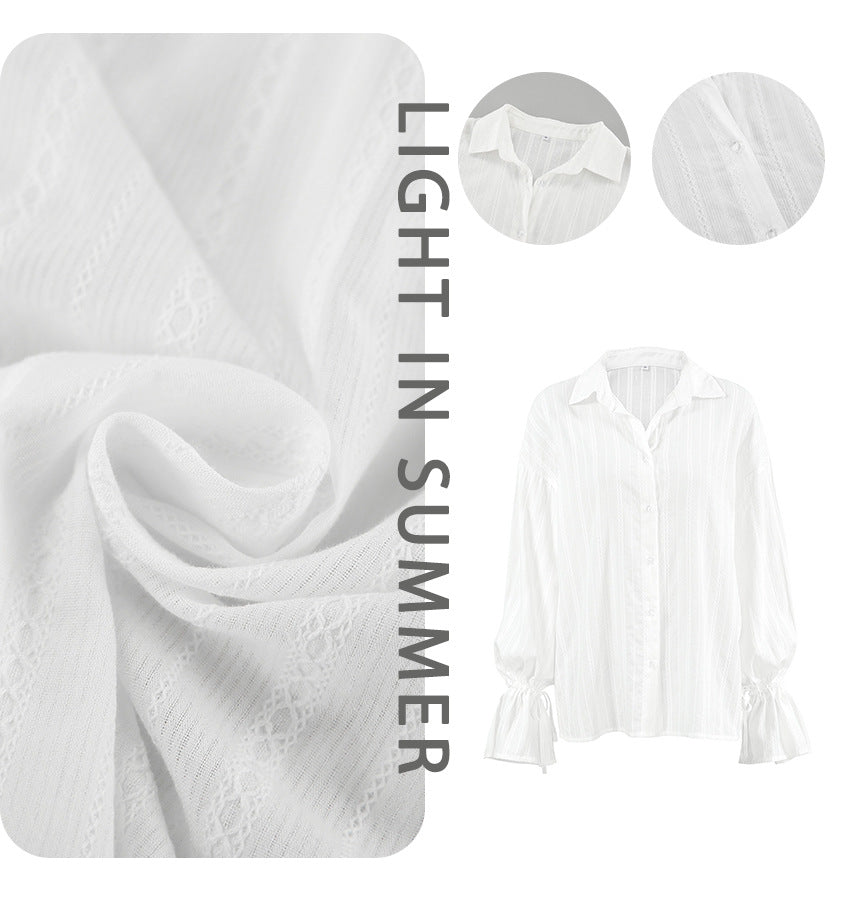 EMMA™ | Blusa con botones y Bindemanschetten