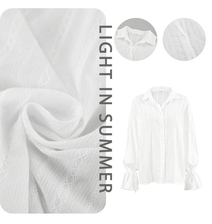 EMMA™ | Blusa con botones y Bindemanschetten