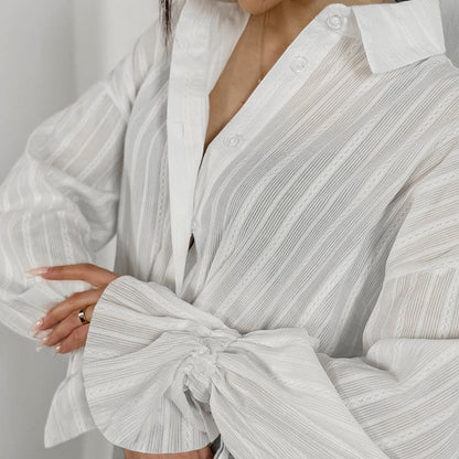 EMMA™ | Blusa con botones y Bindemanschetten
