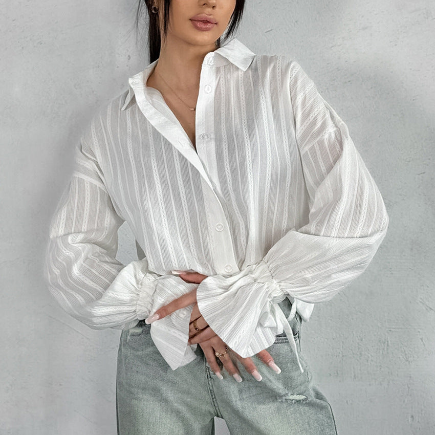 EMMA™ | Blusa con botones y Bindemanschetten