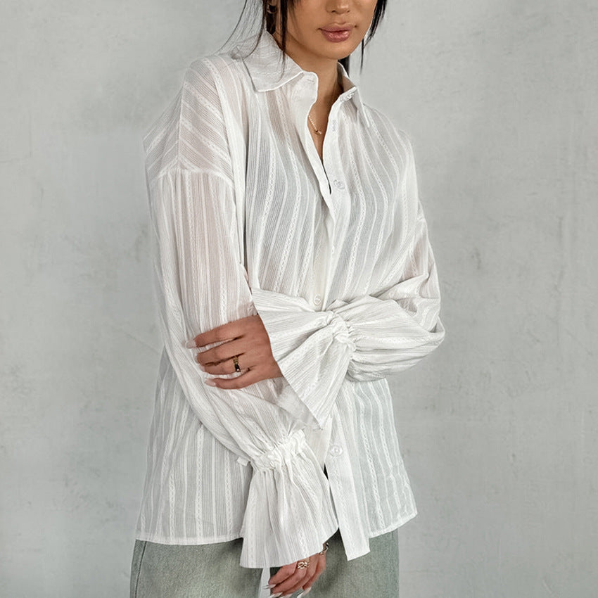 EMMA™ | Blusa con botones y Bindemanschetten