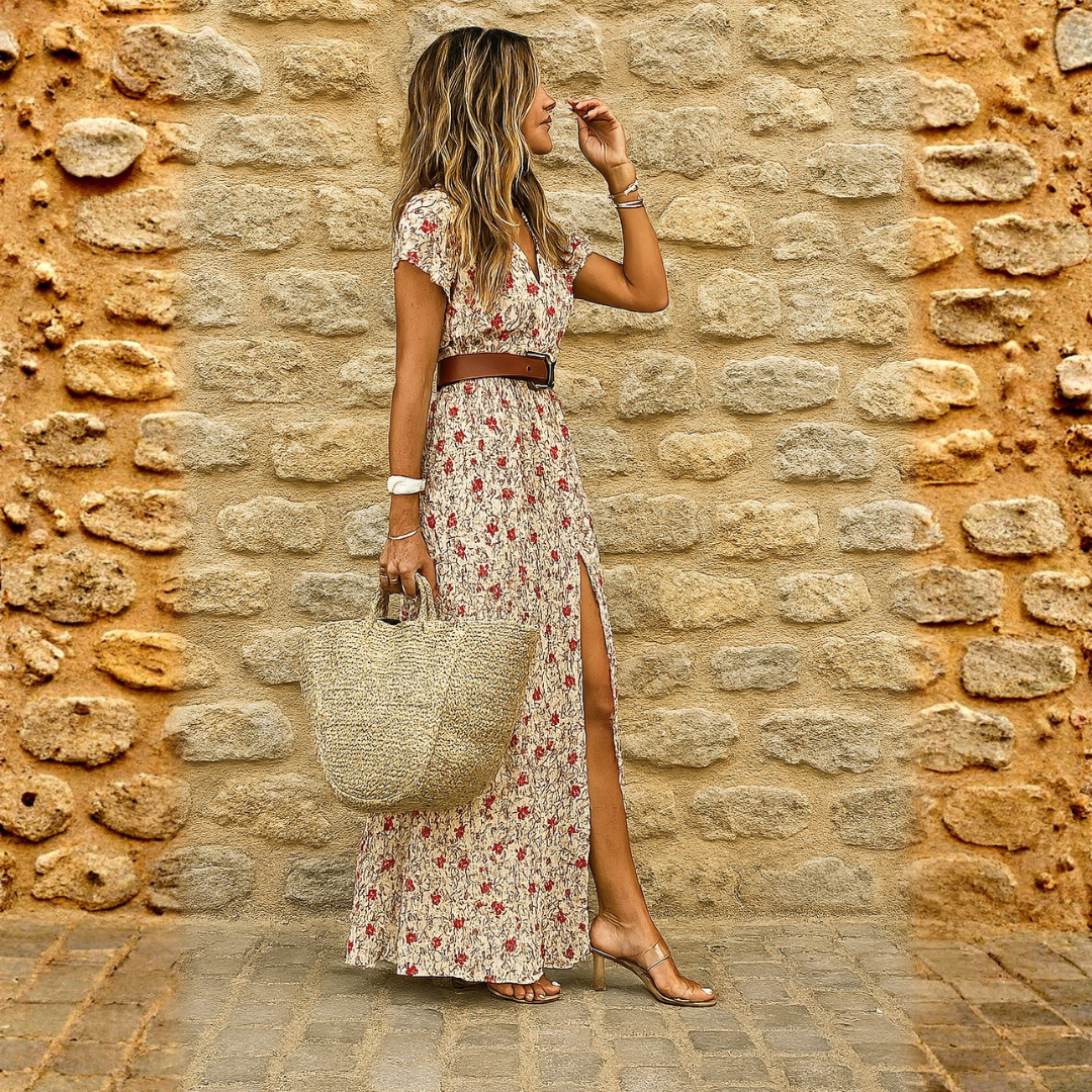 JOSELINA™ – Vestido largo bohemio y vaporoso con cinturón