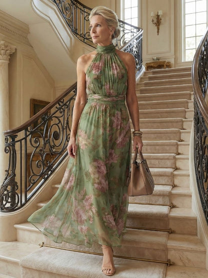 Noemí | Vestido maxi con cuello halter