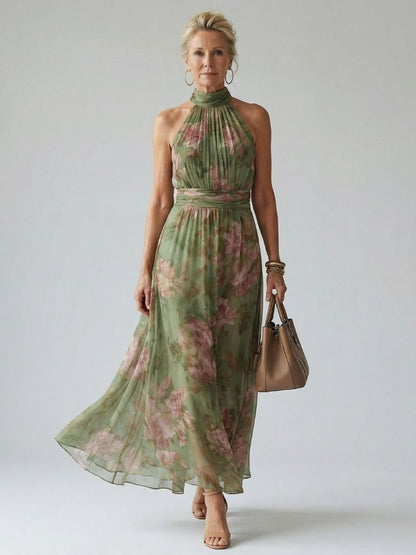 Noemí | Vestido maxi con cuello halter