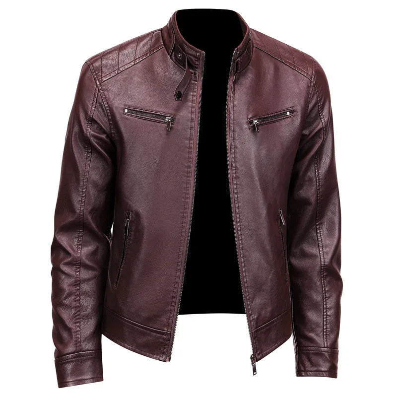 Elegante chaqueta de cuero