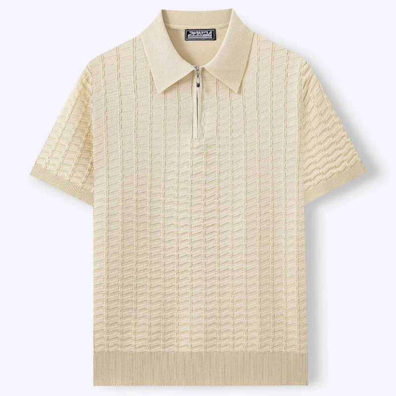 Polo elegante con cremallera