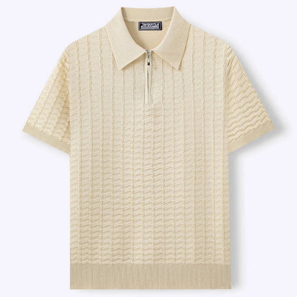 Polo elegante con cremallera
