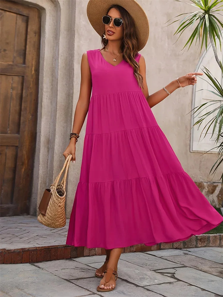 Gabriella™ | Vestido largo acampanado