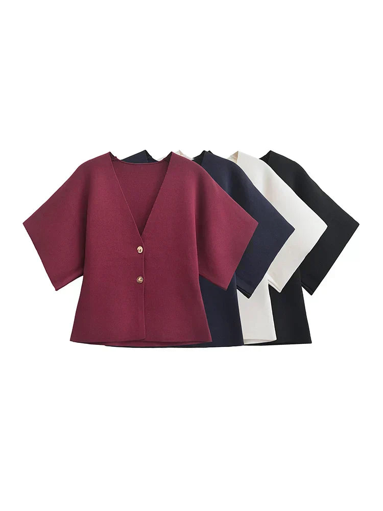 JADE | Minimalista, Elegante Blusa con botones