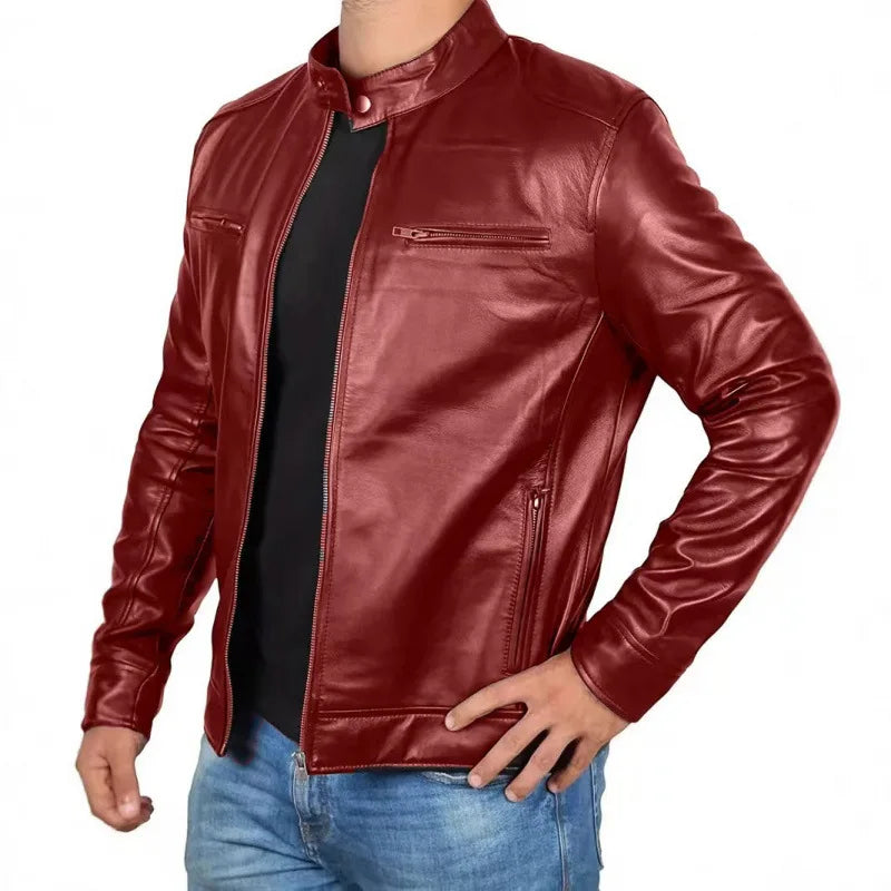 Chaqueta de cuero retro