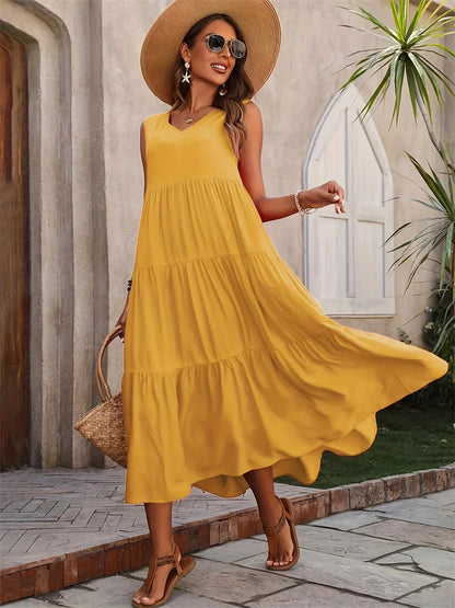 Gabriella™ | Vestido largo acampanado