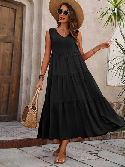 Gabriella™ | Vestido largo acampanado