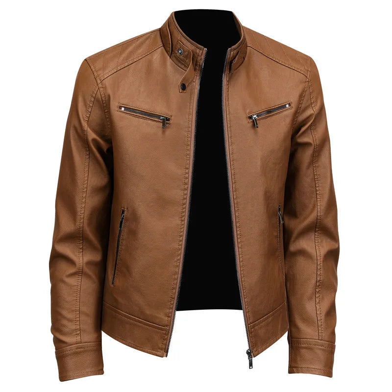 Elegante chaqueta de cuero