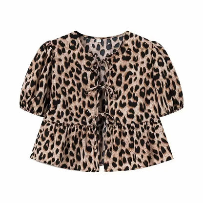 MEGGY™ | Blusa peplum elegante con lazo frontal