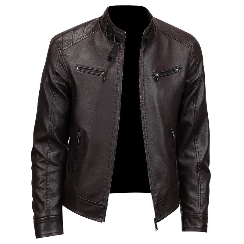 Elegante chaqueta de cuero