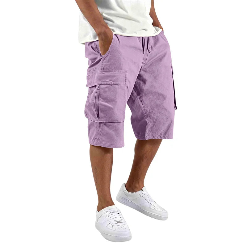 Pantalones cortos elegantes con múltiples bolsillos