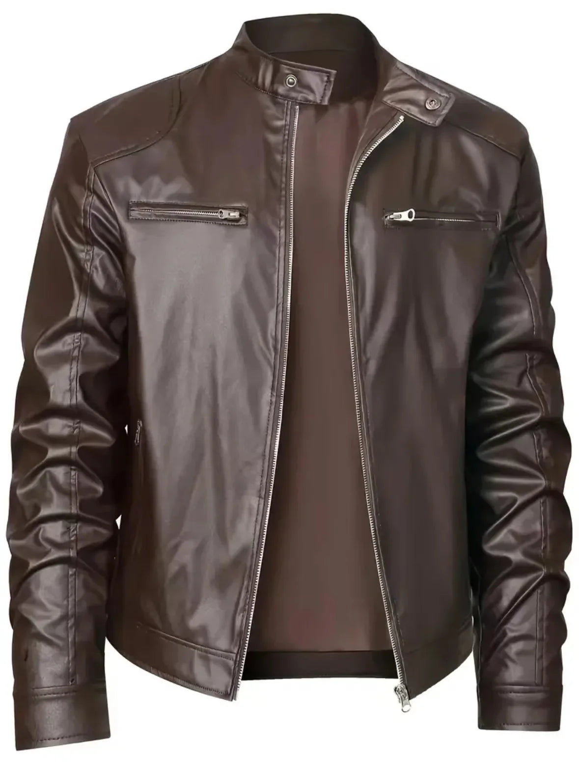 Chaqueta de cuero informal