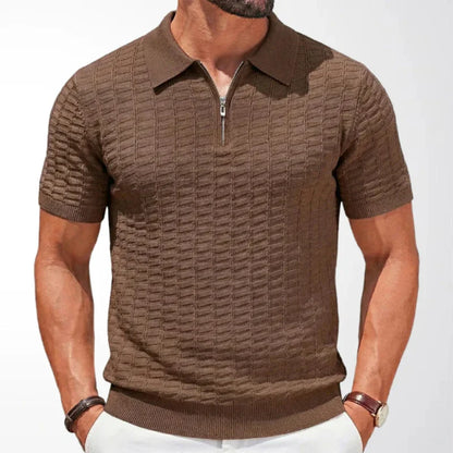 Polo elegante con cremallera
