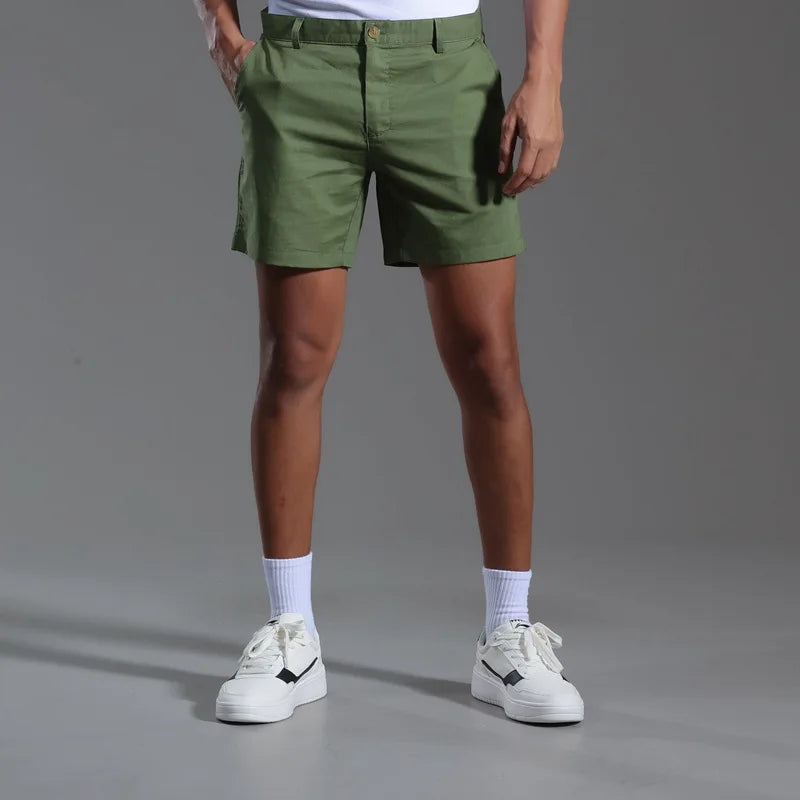 Elegantes pantalones cortos de algodón