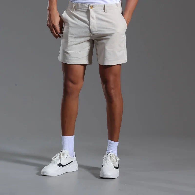 Elegantes pantalones cortos de algodón