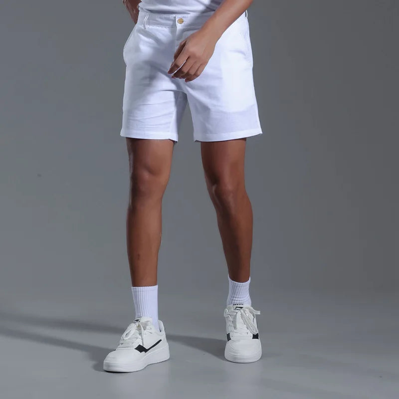 Elegantes pantalones cortos de algodón