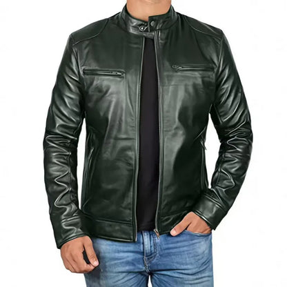 Chaqueta de cuero retro