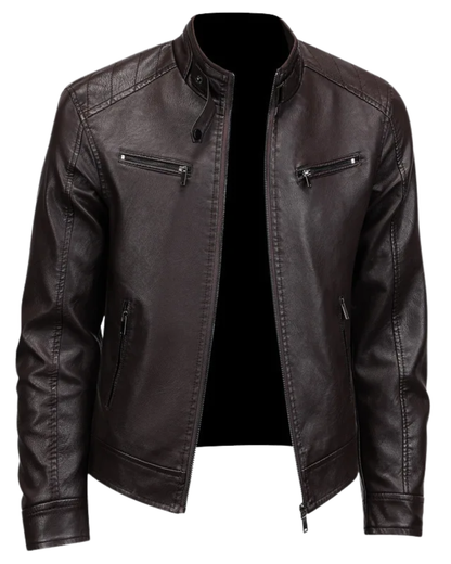 Elegante chaqueta de cuero