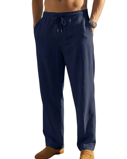 Pantalones de playa elegantes de lino