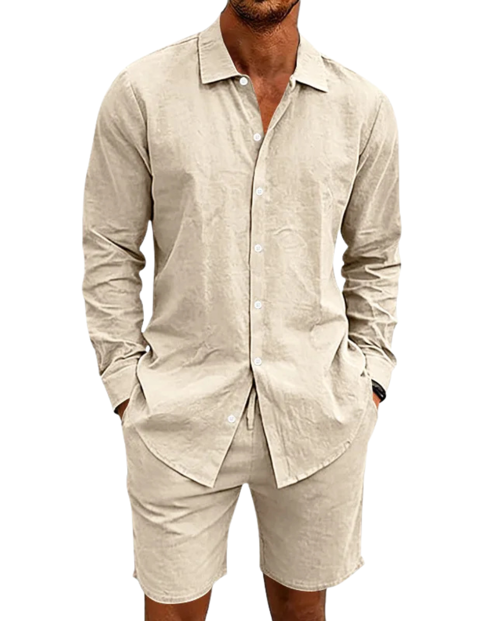 Elegante conjunto de verano de lino