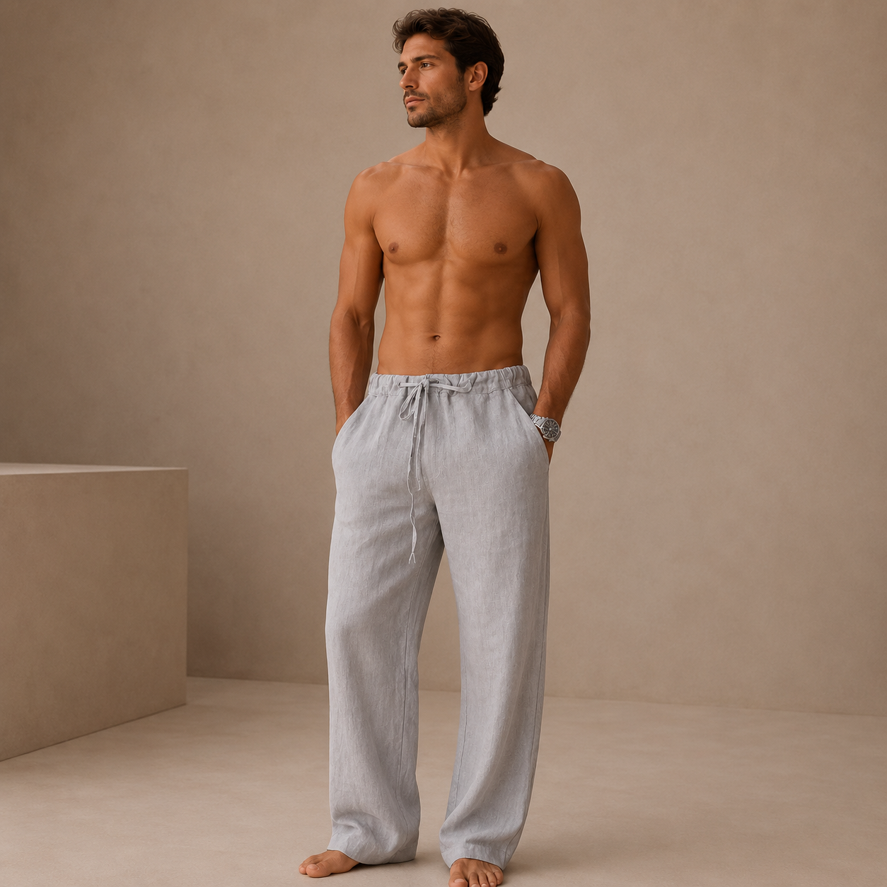 Pantalones de lino para hombre