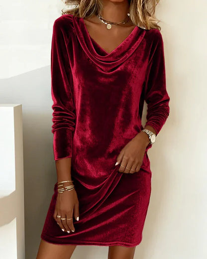 FREYA™ | Vestido de terciopelo de corte holgado