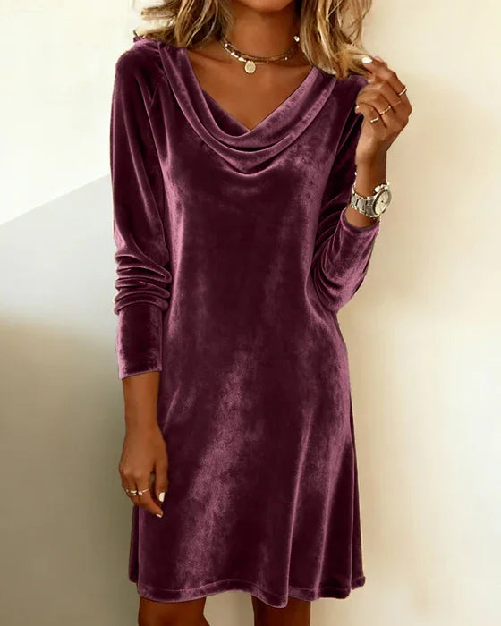 FREYA™ | Vestido de terciopelo de corte holgado