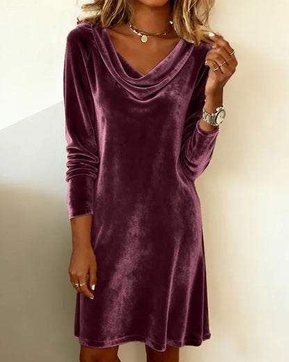 FREYA™ | Vestido de terciopelo de corte holgado