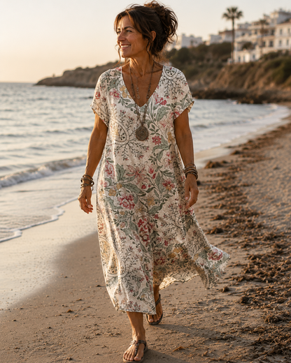 ISABELA™ | Vestido Bohemio Floral Costa