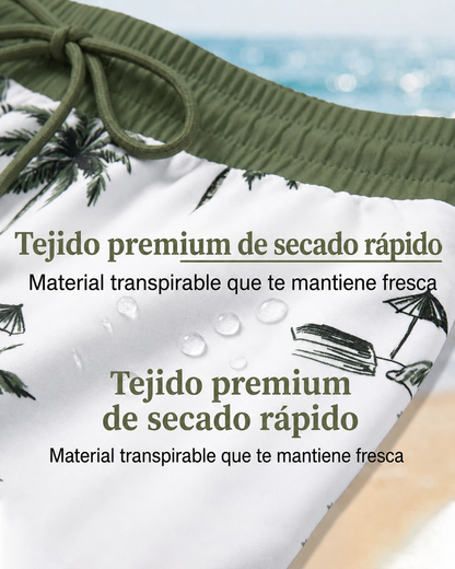 Conjunto de playa con top sin mangas