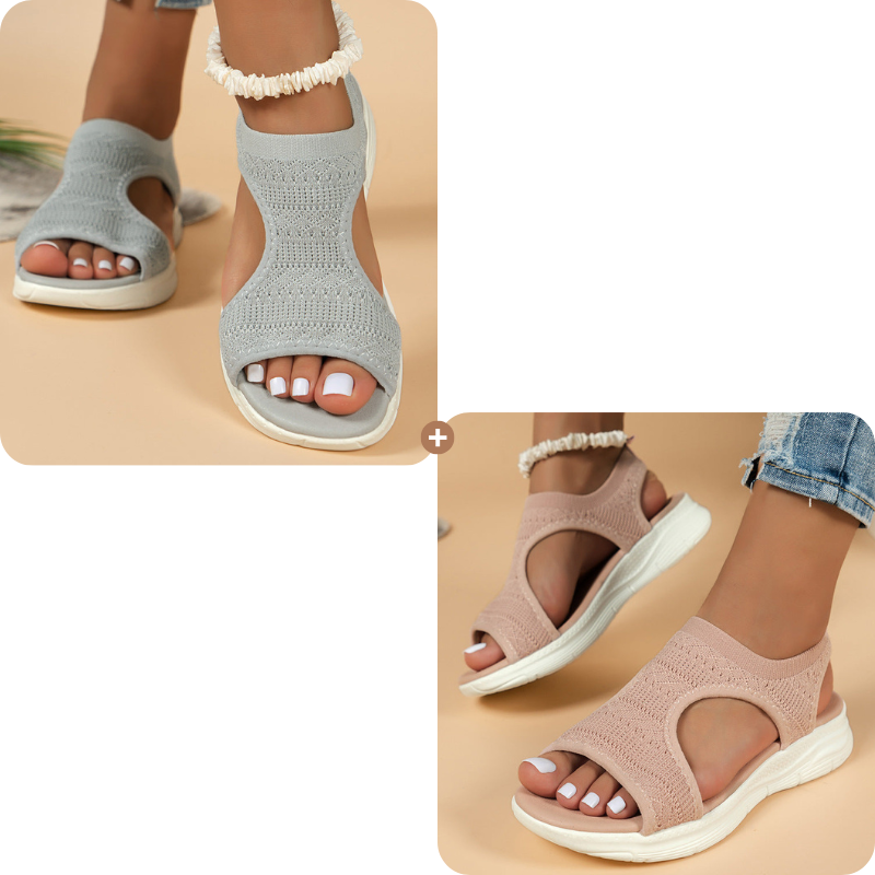 Cómodas sandalias planas y transpirables