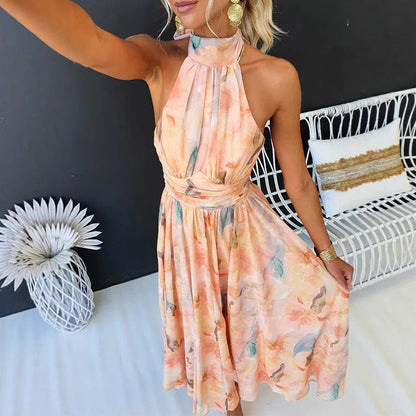 Vestido Maxi Estampado Melocotón