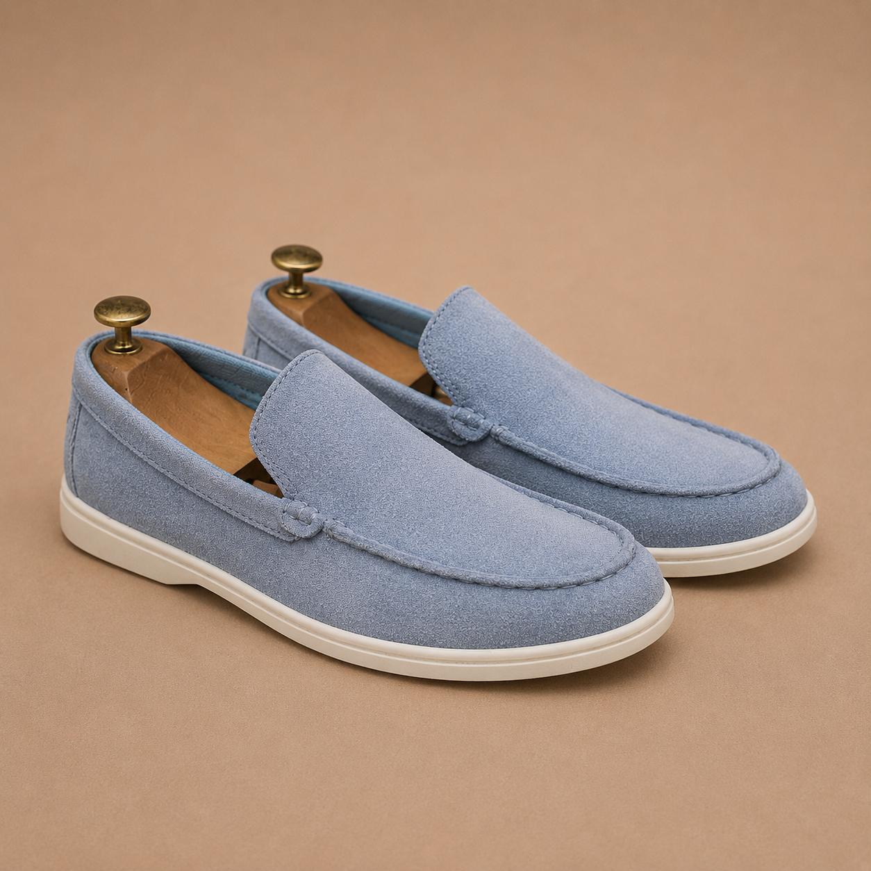 Mocasines elegantes de ante para hombre