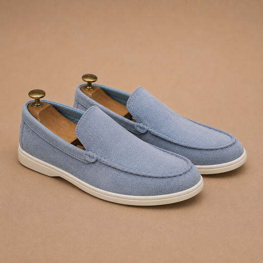 Mocasines elegantes de ante para hombre