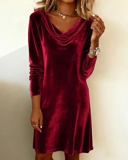 FREYA™ | Vestido de terciopelo de corte holgado