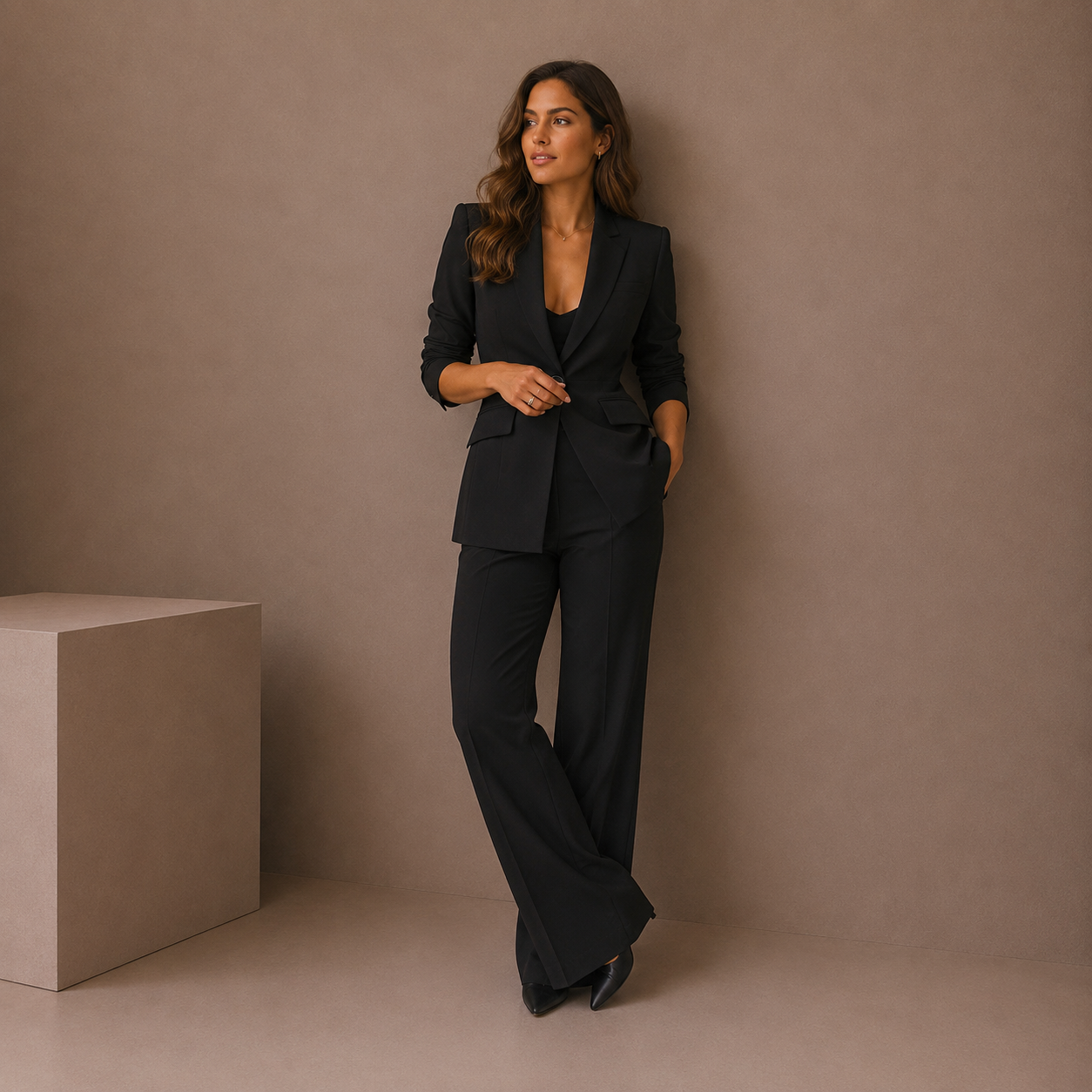 GEORGINA™  | Conjunto de blazer y pantalones palazzo