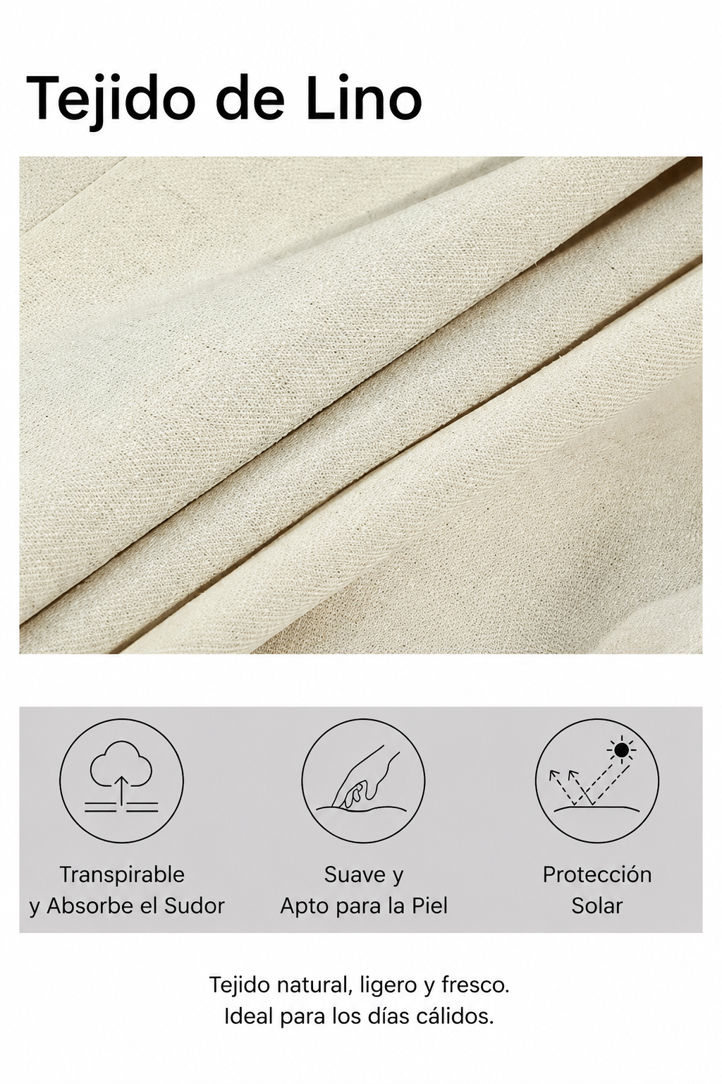 Traje de dos piezas de lino con solapas en pico para hombre