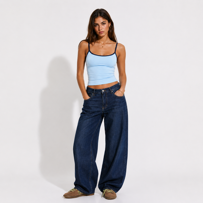 LAURA™ | Moderno top azul claro