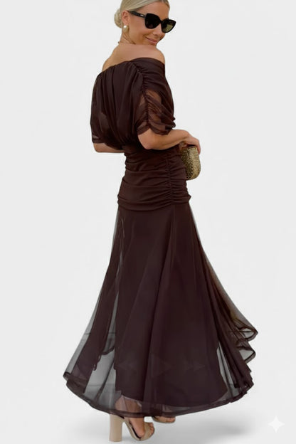 Velora™ | Vestido largo floral con escote en V