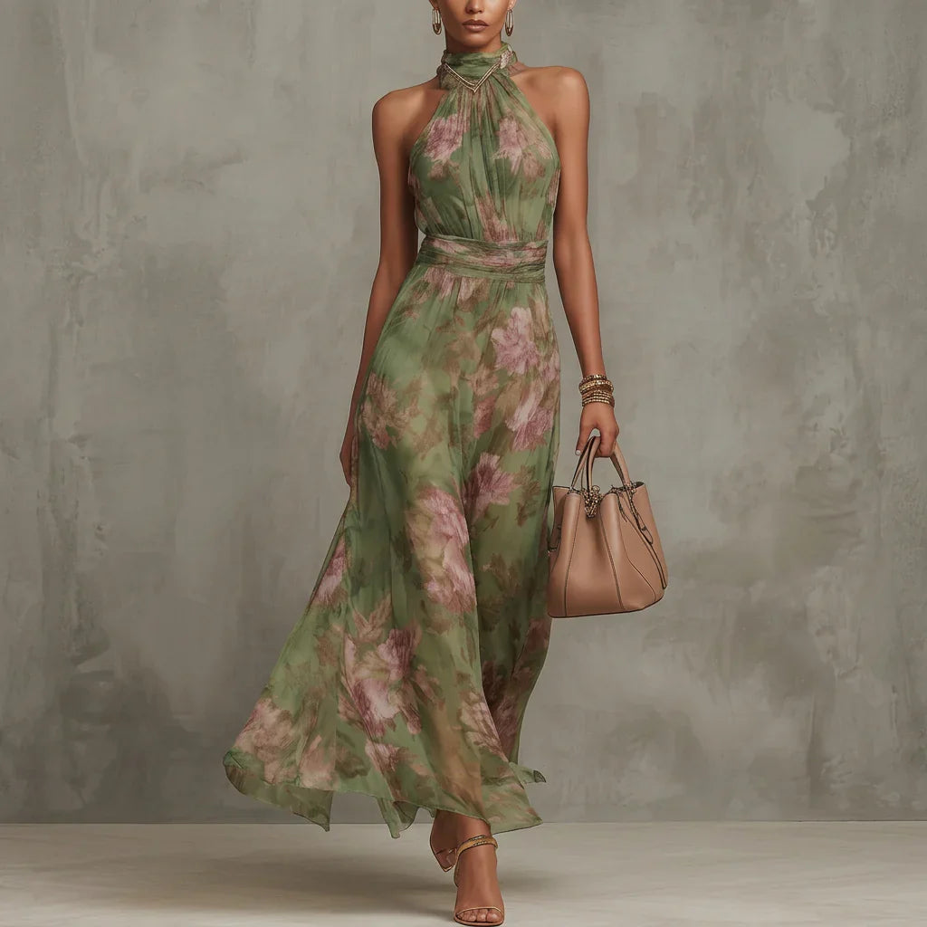 Amelia | Vestido Midi con Escote Halter