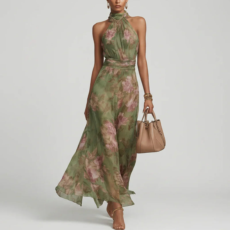 Amelia | Vestido Midi con Escote Halter