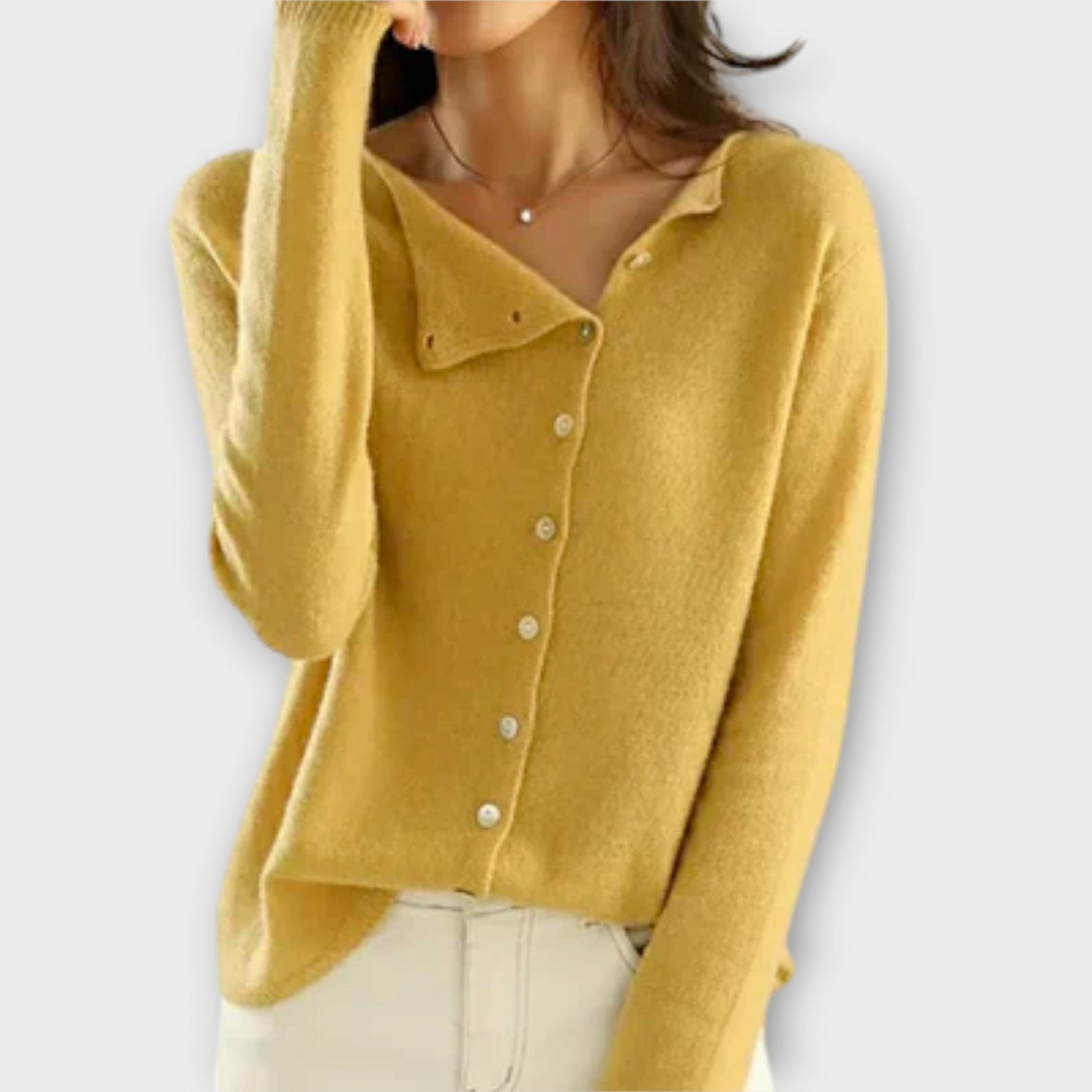 Paige™ | Cardigan elegante de punto asimétrico