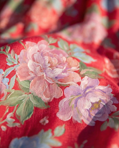 MIRIAM – Vestido floral con cuello en V