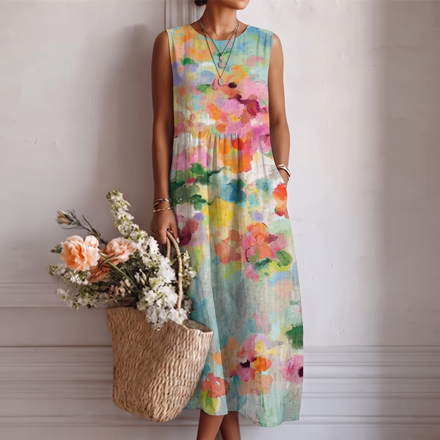 Carla™ | Vestido midi multicolor elegante