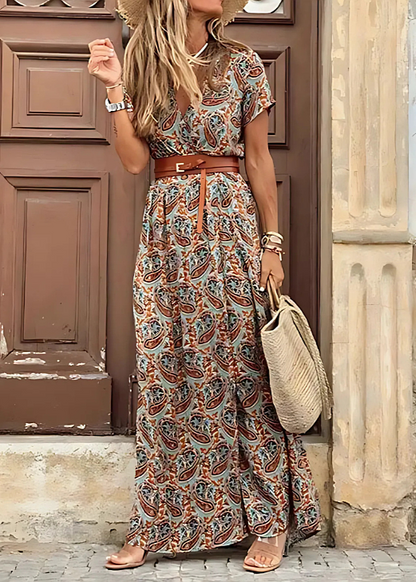 JOSELINA™ – Vestido largo bohemio y vaporoso con cinturón